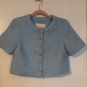 Amanda Uprichard Blue Tweed Jacket Small